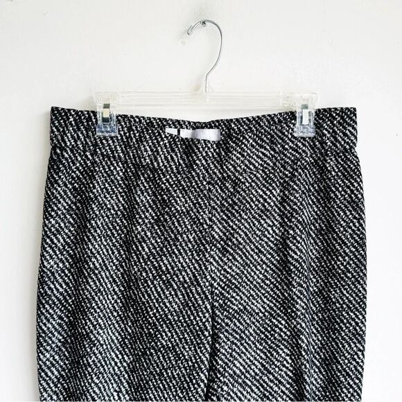 Carlisle New York Black White Textured Tweed Straight Leg Pants | Size 14 - Picture 2 of 5